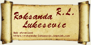 Roksanda Lukešević vizit kartica